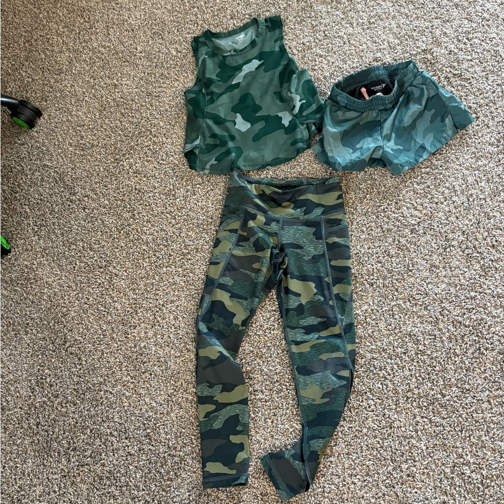 Old Navy Active Camo Shorts with Pink Accents